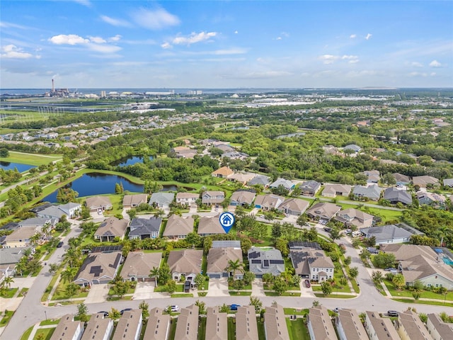 7114 Bowspirit Pl, Apollo Beach, FL 33572 - aerial view of property and surrounding area with a nearby body of water and nearby suburban area