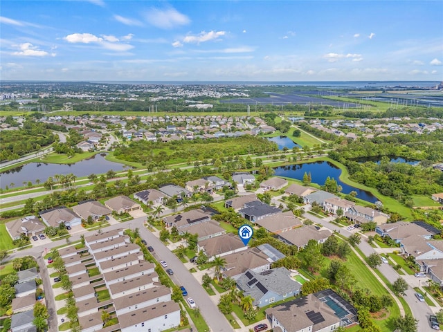 7114 Bowspirit Pl, Apollo Beach, FL 33572 - aerial view of residential area with a nearby body of water