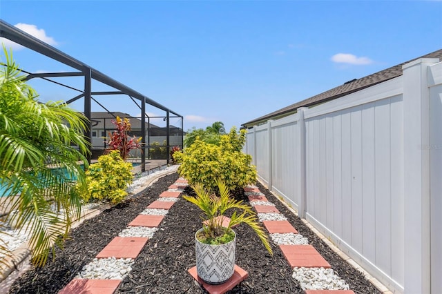 13301 Waterleaf Garden Cir, Riverview, FL 33579 - view of yard featuring glass enclosure