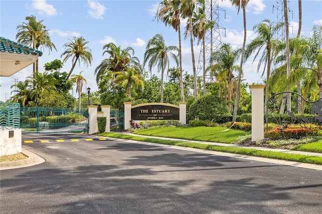 165 Mobbly Bay Dr, Oldsmar, FL 34677 - community sign with a gate