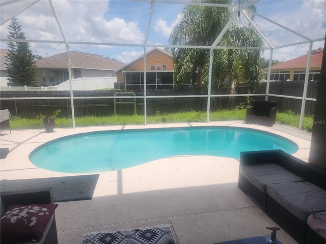1753 Open Field Loop, Brandon, FL 33510 - view of pool featuring a patio and glass enclosure