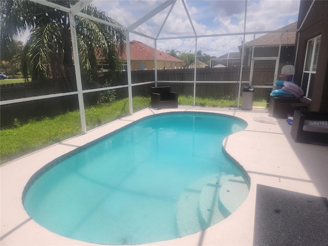 1753 Open Field Loop, Brandon, FL 33510 - view of pool featuring glass enclosure and a patio area