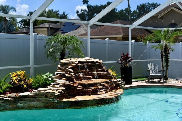 28826 Windover St, Wesley Chapel, FL 33545 - view of swimming pool with glass enclosure