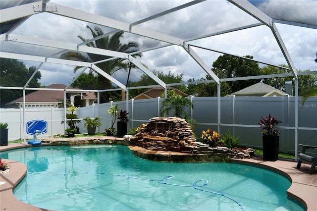 28826 Windover St, Wesley Chapel, FL 33545 - view of swimming pool featuring a fenced backyard