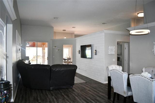 28826 Windover St, Wesley Chapel, FL 33545 - living room with wood finished floors and vaulted ceiling