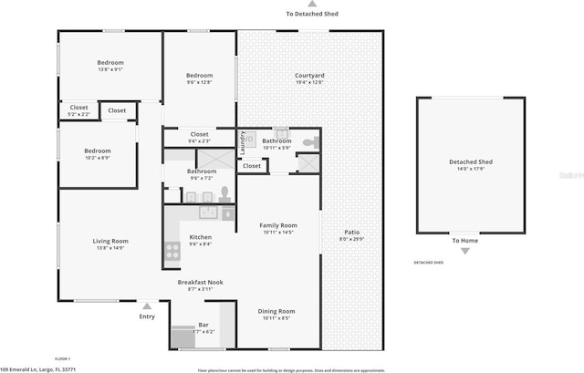 109 Emerald Ln, Largo, FL 33771 - view of home floor plan