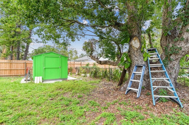 1711 W Followthru Dr, Tampa, FL 33612 - fenced backyard featuring a storage unit