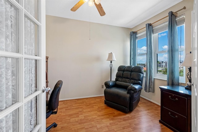 7892 Sailboat Key Blvd S Unit 408, South Pasadena, FL 33707 - office space with a ceiling fan and light wood finished floors