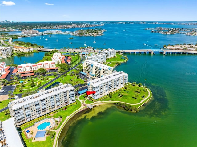 7892 Sailboat Key Blvd S Unit 408, South Pasadena, FL 33707 - aerial view of a nearby body of water and a notable bridge