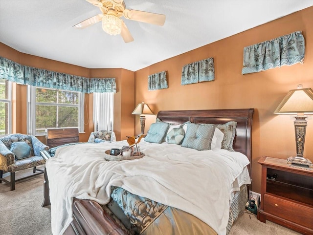 7606 Berna Ln, Land O Lakes, FL 34637 - bedroom featuring carpet floors and a ceiling fan