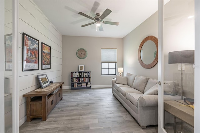 12652 Shetland Walk Dr, Lithia, FL 33547 - living room with light wood-type flooring and a ceiling fan