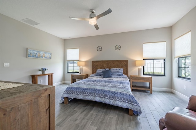 12652 Shetland Walk Dr, Lithia, FL 33547 - bedroom with wood finished floors and ceiling fan