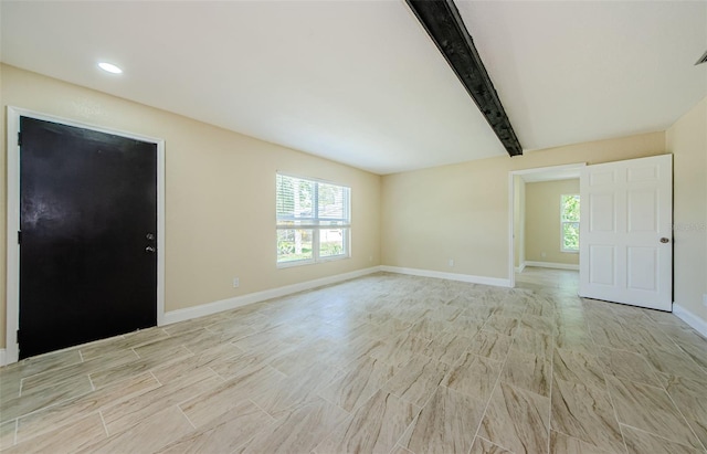 7332 Janczlik Dr, New Port Richey, FL 34652 - foyer with beamed ceiling and recessed lighting