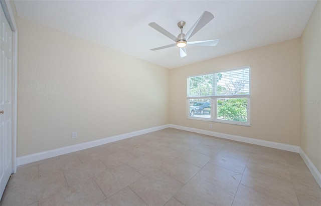 7332 Janczlik Dr, New Port Richey, FL 34652 - empty room featuring a ceiling fan and baseboards