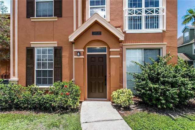 10520 White Lake Ct Unit 10520, Tampa, FL 33626 - doorway to property featuring stucco siding