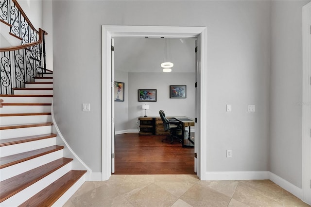 6418 Bright Bay Ct, Apollo Beach, FL 33572 - foyer entrance featuring stairway