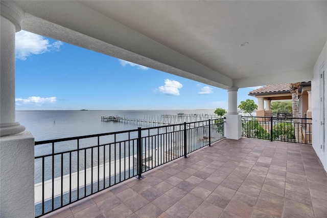 6418 Bright Bay Ct, Apollo Beach, FL 33572 - patio / terrace featuring a water view