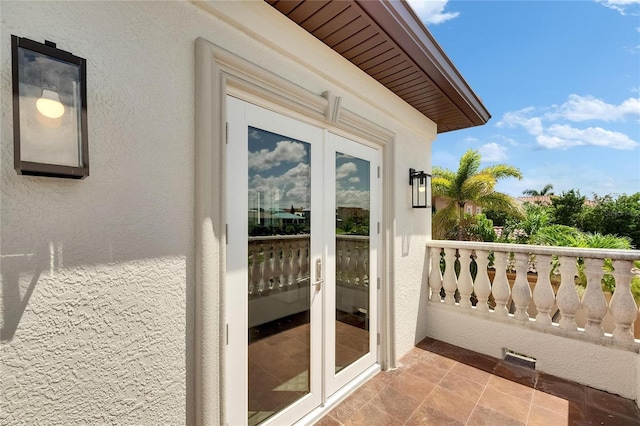 6418 Bright Bay Ct, Apollo Beach, FL 33572 - balcony featuring french doors