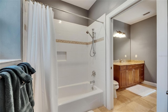 6418 Bright Bay Ct, Apollo Beach, FL 33572 - bathroom with shower / bath combo and vanity