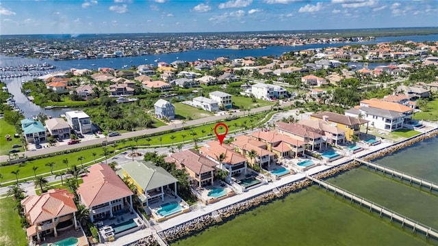 6418 Bright Bay Ct, Apollo Beach, FL 33572 - aerial perspective of suburban area with a large body of water