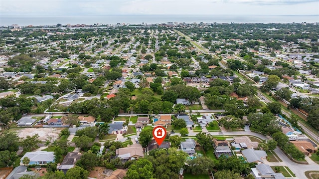 10053 W Bay St, Seminole, FL 33776 - aerial overview of property's location with nearby suburban area