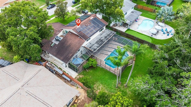 10053 W Bay St, Seminole, FL 33776 - aerial view of property and surrounding area featuring a pool