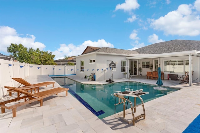 1631 Shady Oaks Dr, Oldsmar, FL 34677 - view of pool with a patio area and a fenced backyard