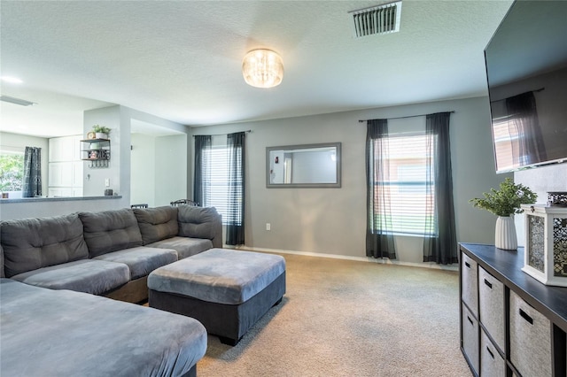 4132 Festival Pointe Blvd, Mulberry, FL 33860 - living room with light colored carpet and a textured ceiling