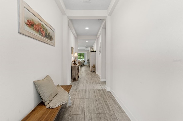 1237 Windy Bay Shl, Tarpon Springs, FL 34689 - hall featuring recessed lighting and baseboards