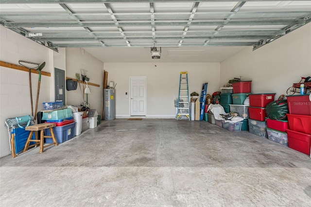 1237 Windy Bay Shl, Tarpon Springs, FL 34689 - garage with electric panel and water heater