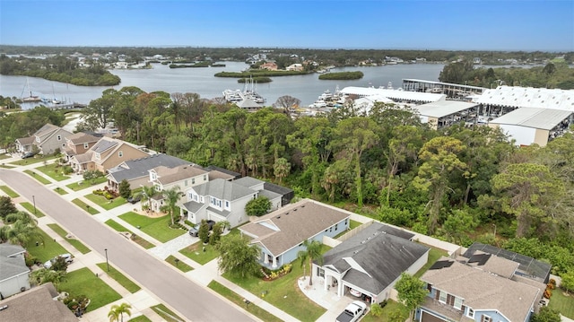 1237 Windy Bay Shl, Tarpon Springs, FL 34689 - aerial perspective of suburban area featuring a large body of water