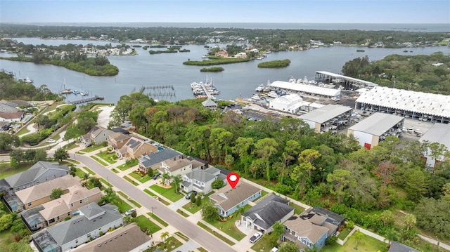 1237 Windy Bay Shl, Tarpon Springs, FL 34689 - aerial overview of property's location featuring a nearby body of water