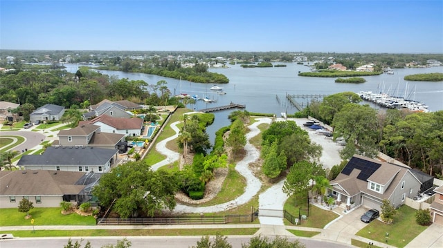1237 Windy Bay Shl, Tarpon Springs, FL 34689 - aerial view of residential area featuring a nearby body of water