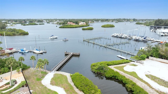 1237 Windy Bay Shl, Tarpon Springs, FL 34689 - drone / aerial view of a large body of water and numerous boat docks