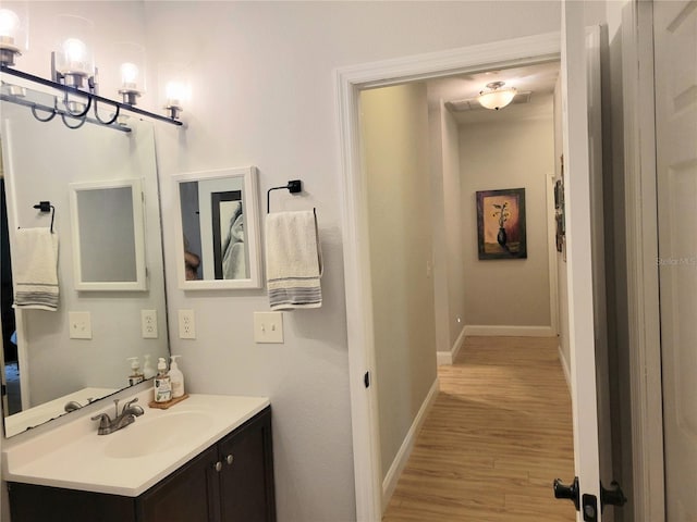 6804 Pleasant Oaks Pl, Riverview, FL 33578 - bathroom featuring wood finished floors and vanity
