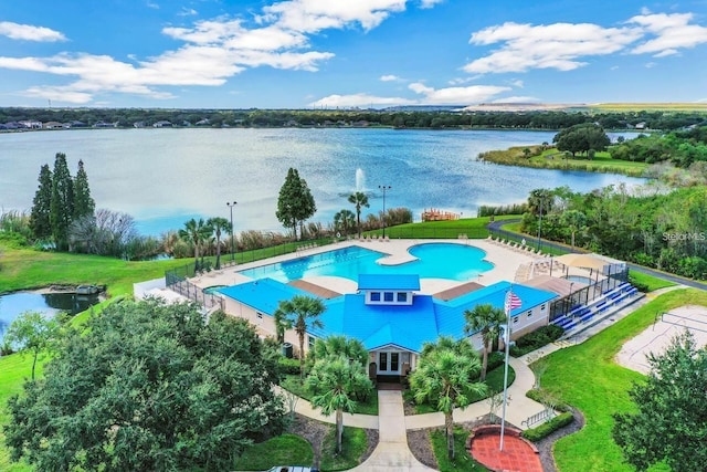 6804 Pleasant Oaks Pl, Riverview, FL 33578 - view of subject property featuring a large body of water and a pool area