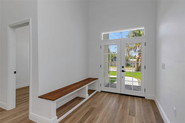 1213 E Lemon St, Tarpon Springs, FL 34689 - doorway to outside with wood finished floors and baseboards