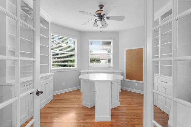 3307 W Knights Ave, Tampa, FL 33611 - bathroom with a ceiling fan and wood finished floors