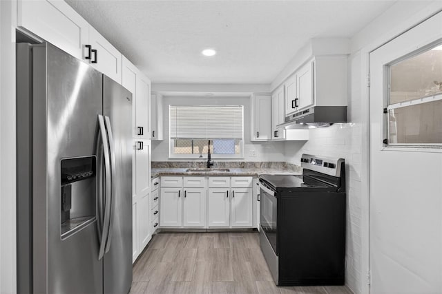 4535 15th Ave S, Saint Petersburg, FL 33711 - kitchen featuring stainless steel appliances, under cabinet range hood, and white cabinets