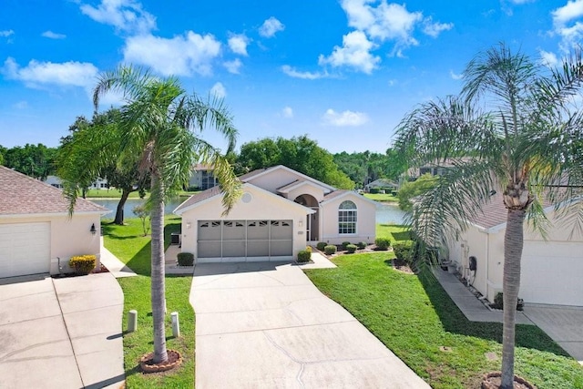 4407 Whitton Way, New Port Richey, FL 34653 - single story home featuring driveway, a front yard, an attached garage, and stucco siding
