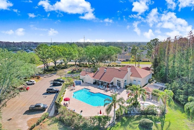4407 Whitton Way, New Port Richey, FL 34653 - aerial view of property and surrounding area featuring a pool area