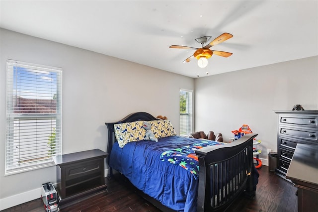 126 Holly Tree Ln, Brandon, FL 33511 - bedroom featuring wood finished floors and ceiling fan