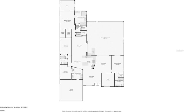 126 Holly Tree Ln, Brandon, FL 33511 - view of property floor plan