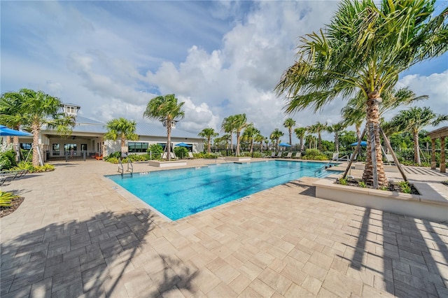 6408 Seasound Dr, Apollo Beach, FL 33572 - community pool with a patio area