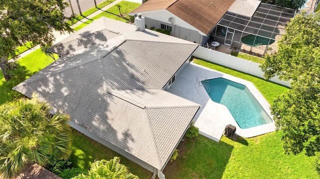 1667 E Orangeside Rd, Palm Harbor, FL 34683 - view of subject property featuring a pool area