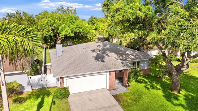 1667 E Orangeside Rd, Palm Harbor, FL 34683 - aerial view of property and surrounding area with a tree filled landscape