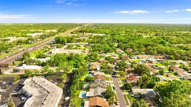 1667 E Orangeside Rd, Palm Harbor, FL 34683 - aerial perspective of suburban area with a forest