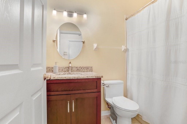 30247 Emmetts Ct, Wesley Chapel, FL 33543 - full bathroom with vanity and a shower with shower curtain