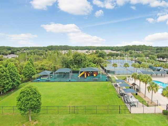 30247 Emmetts Ct, Wesley Chapel, FL 33543 - aerial view of a pool area