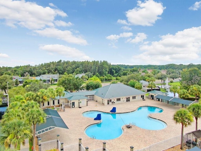 30247 Emmetts Ct, Wesley Chapel, FL 33543 - community pool featuring a patio